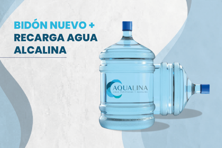 Bidón nuevo + recarga de Agua Alcalina $8.000.